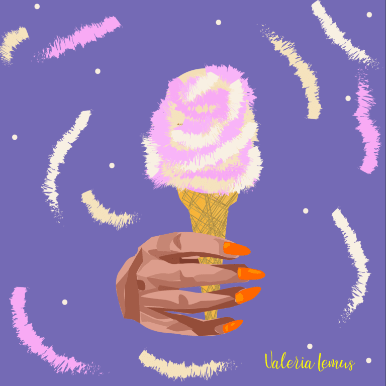 helado en mano
